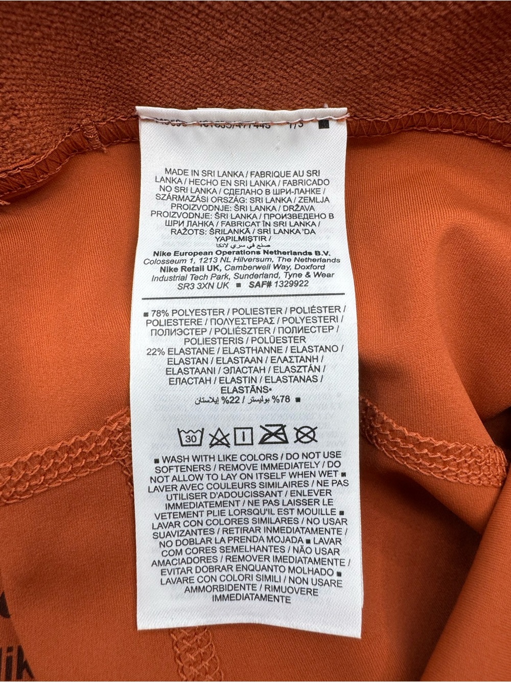 Nike Pro 365 Shorts Burnt Orange NWOT - Picture 9 of 9
